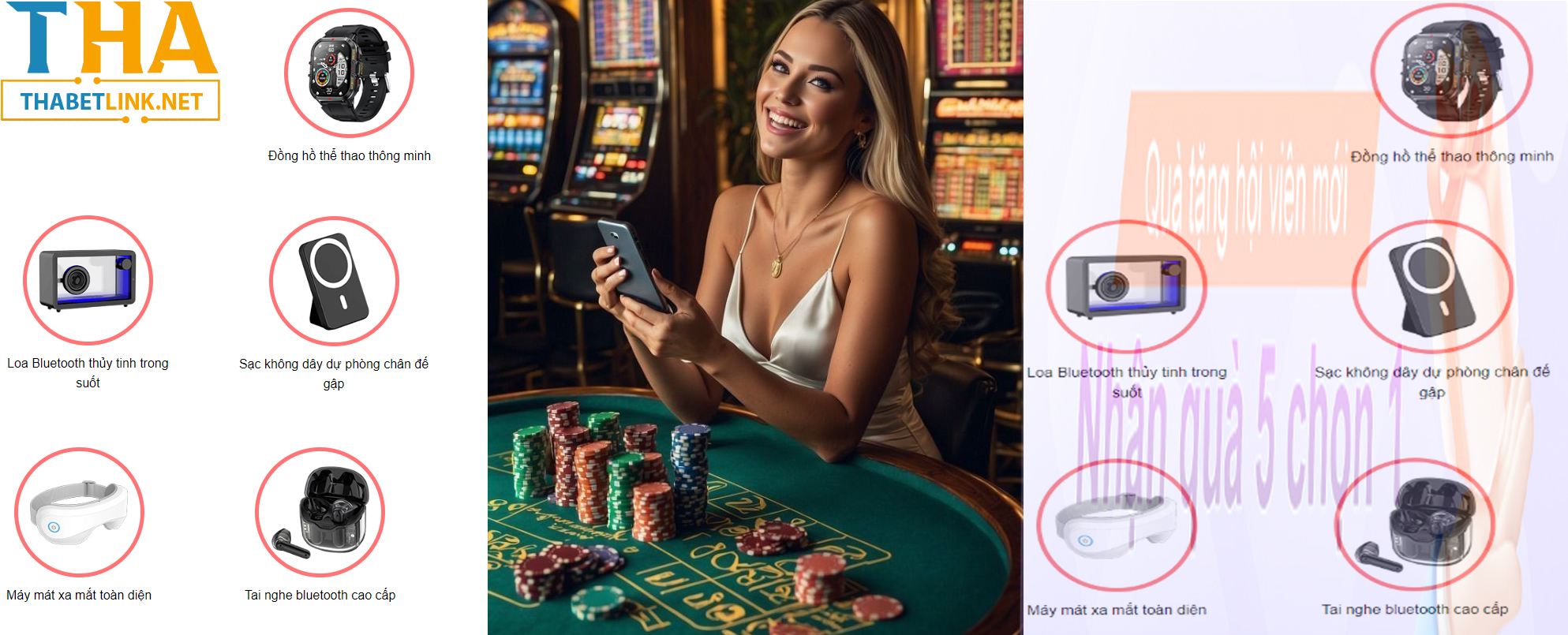 Chỉ cần nạp đủ 5.000đ nhận ngay 1 trong 5 món quà giá trị