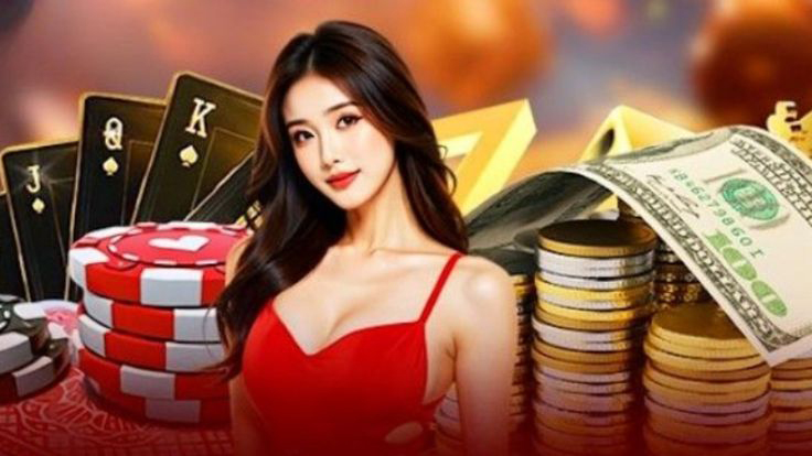Banner casino RG8369.NET với hình ảnh người chơi, chip đỏ và thẻ bài, biểu tượng cho sự phát triển và mở rộng nền tảng cá cược trực tuyến.